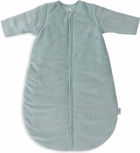 Jollein baby slaapzak winter met afritsbare mouw 110cm - rond - rib sea green - winterslaapzak