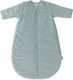 Jollein baby slaapzak winter met afritsbare mouw 70cm - rond - rib sea green - winterslaapzak