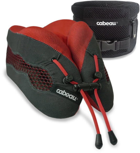 Cabeau nekkussen cool evolution inclusief oordopjes - rood