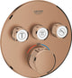Grohe grohtherm inbouw smartcontrol douche- of badthermostaat - 3 knoppen - brushed warm sunset (mat brons) - 29121dl0
