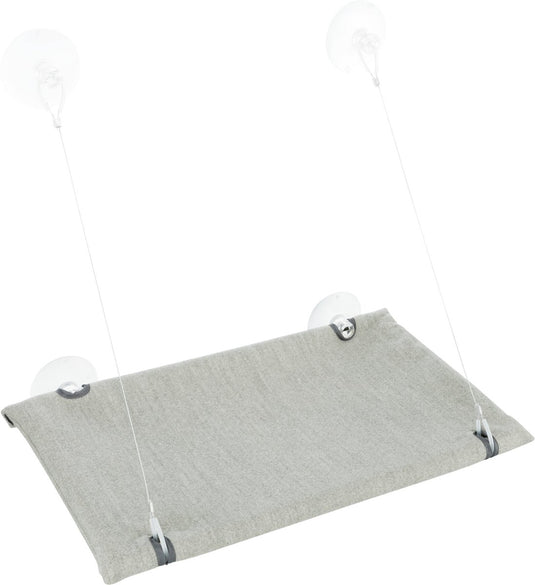 Trixie kattenmand hangmat raam velours grijs
