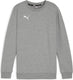 Puma teamgoal casuals crew neck sweat jr jongens sporttrui - medium gray heather- white