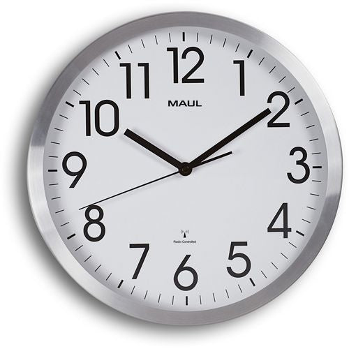 Maul wandklok move radiogestuurd wit, zilver