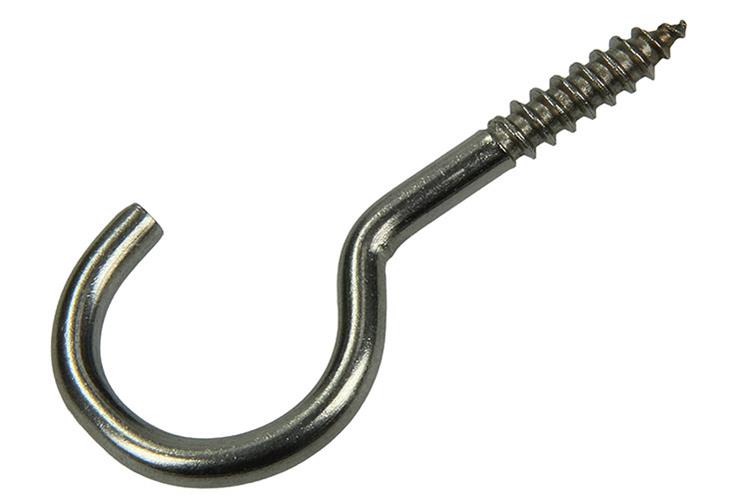 Afbeelding laden in galerijviewer, Mack 1019898 - schroefhaak roestvrijstaal 2 st 5,0x40 mm | 10 stuks
