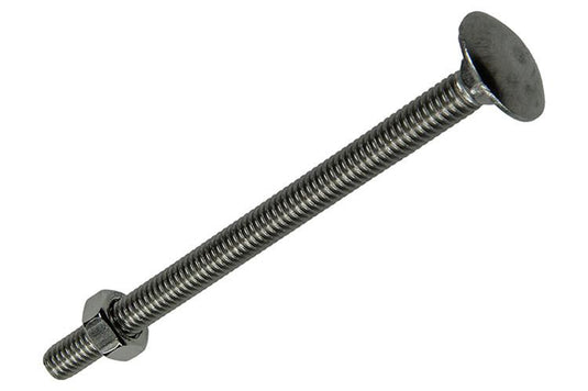 Mack 1019912 - houtbout + moer roestvrijstaal 2 st m6 x 80 mm | 5 stuks