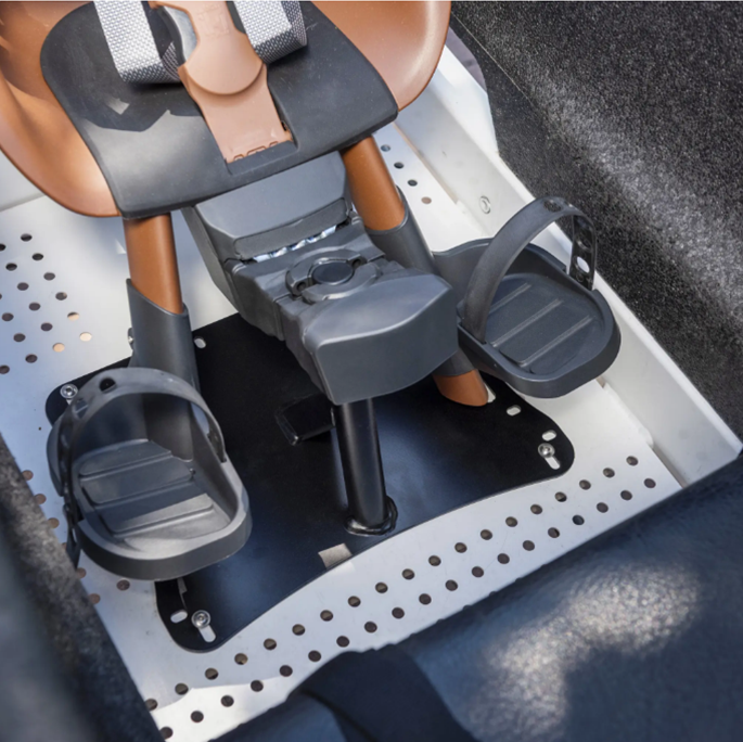 Load image into Gallery viewer, Steco adapter voor voorzitje bakfiets mat zwart
