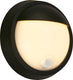 Briloner - wandlamp buitenverliting - lampe d'extérieur - met bewegingsmelder - schemersensor - oplaadbare batterij - usb opladen - spatwater bescherming - ø17 x 7 cm - zwart