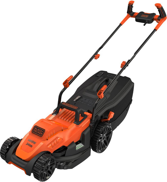 Black+decker black decker grasmaaier elektrisch instelbare maaihoogte 1400 w snijbreedte max. 34 cm