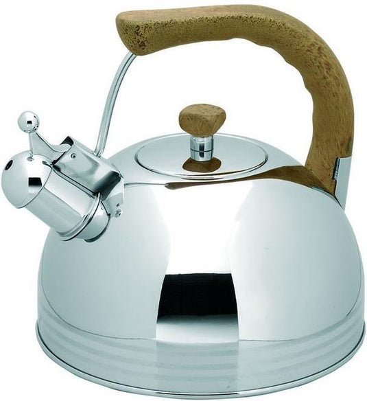 Lacor fluitketel 2 liter, inox met kunststof handvat
