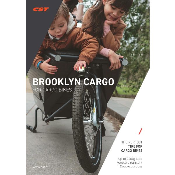Load image into Gallery viewer, Cst buitenband brooklyn pro cargo 26 x 2.15 55-559 - zwart met reflectie
