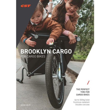 Cst buitenband brooklyn pro cargo (babboe) 26 x 2.15 55-559 - zwart met reflectie