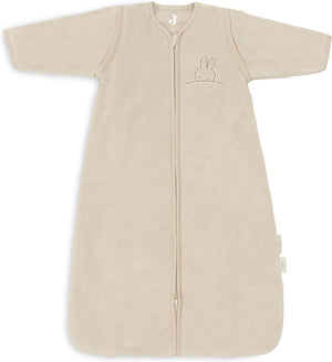 Jollein x nijntje slaapzak winter met afritsbare mouw 70cm sleepy miffy terry - nougat - winterslaapzak