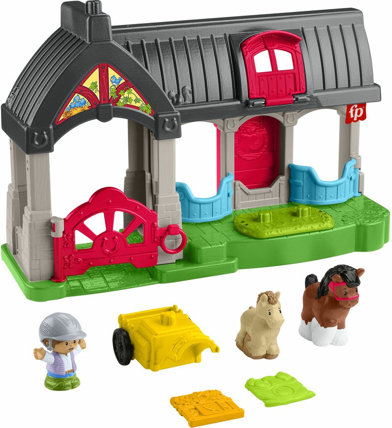 Afbeelding laden in galerijviewer, Fisher-price little people vriendelijke paardenstal - speelfiguur
