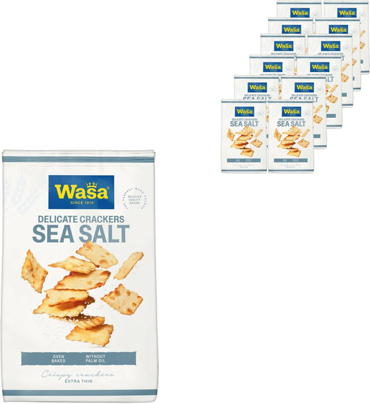 Wasa delicate crackers sea salt - 12 x 180g
