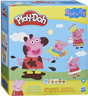 Play-doh peppa pig styling speelset - boetseerklei - inclusief 9 potjes