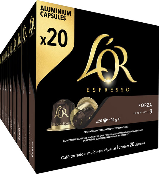 L'or espresso forza koffiecups - intensiteit 9 12 - 10 x 20 capsules