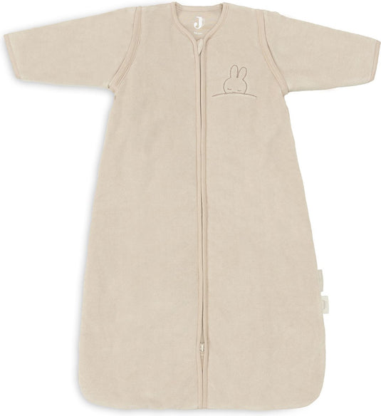 Jollein x nijntje slaapzak winter met afritsbare mouw 90cm sleepy miffy terry - nougat - winterslaapzak