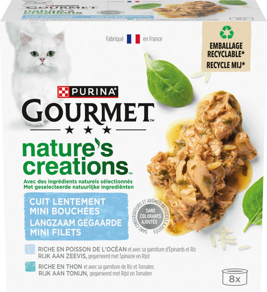 Gourmet nature's creations - kattenvoer natvoer - zeevis - 48 x 85 g