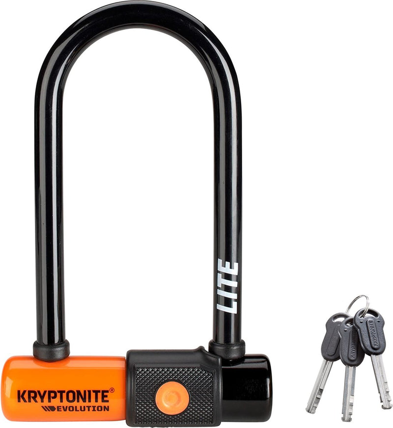 Chargez l'image dans la visionneuse de la galerie, Kryptonite evolution lite mini-6 beugelslot fiets – art-2 – slot voor (elektrische) fietsen – lichtgewicht – 7x15,2 cm – oranje
