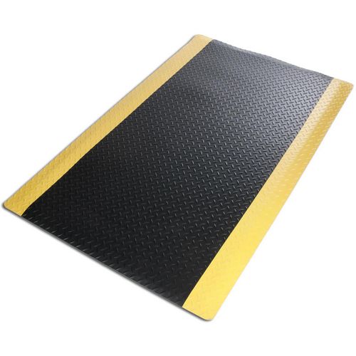 Ty antivermoeidheidsmat heavy-du diamond zwart, geel 900x600 mm
