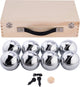 Engelhart metalen jeu de boules - 8 ballen in houten kist - luxe set - pétanque - boules - metalen ballen - geschikt voor elke jeu de boules baan - longfield