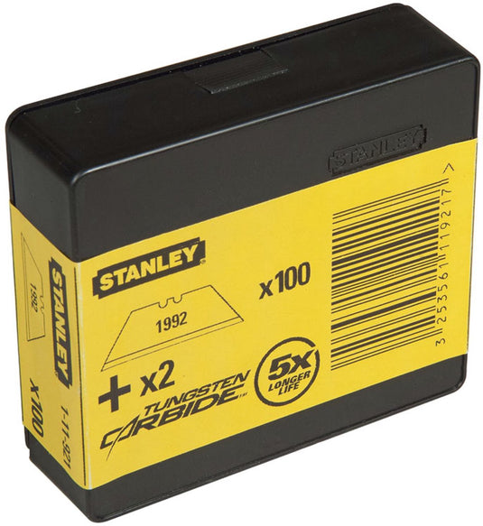 Stanley handgereedschap reserve mesjes 1992 zonder gaten - 100 stuks dispenser - 8-11-921 - 8-11-921