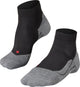 Falke ru4 short anti-blaar katoen functioneel materiaal hardloopsokken dames zwart - maat 39-40