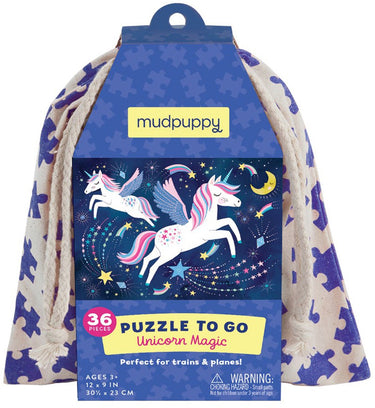 Mudpuppy puzzel on-the-go - magische eenhoorn - 30,5x23cm - 36 stukjes - 3 jaar