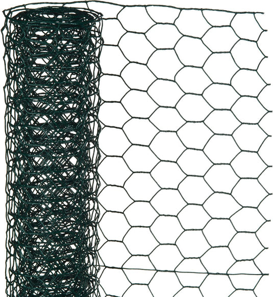 Nature - verzinkt staal gaas - 10 x 0,5m - groen - 13mm mazen