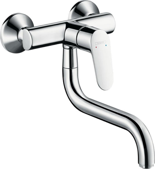 Hansgrohe focus m41 ééngreeps keukenmengkraan wandmontage - chroom - hartafstand 150 mm ± 12 mm