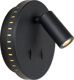 Lucide bentjer - bedlamp wandlamp - ø 14 cm - led - 3000k - zwart