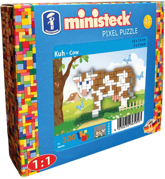 Ministeck boerderij koe bouwset - kleine doos - 300 stukjes.