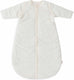 Jollein baby slaapzak winter met afritsbare mouw 70cm - rond - rib ivory - winterslaapzak