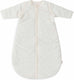 Jollein baby slaapzak winter met afritsbare mouw 60cm - rond - rib ivory - winterslaapzak