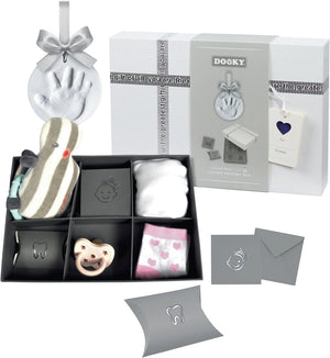 Dooky ornament kit – baby hand- en voetafdruk in klei met memory box – huidvriendelijk eenvoudig te maken – kraam- of cadeau geschenk