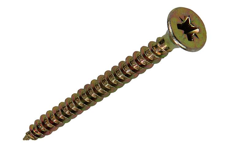 Afbeelding laden in galerijviewer, Mack 1020106 - spaanplaatschroef vz kop geel vz 200 st 4,5 x 50 mm | 2 stuks
