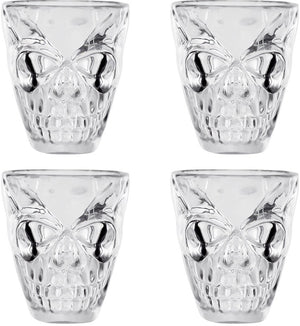 Boland - set 4 plastic shotglaasjes schedel - horror - horror