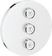 Grohe grohtherm smartcontrol - drievoudig opbouwdeel - volume (stopkraan) - rond - wit
