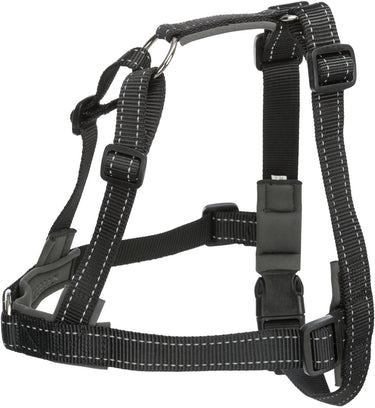 Trixie hondentuig lead'n'walk - neopreen, verstelbaar 55-90 cm, reflecterend zwart