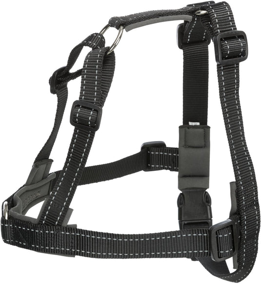 Trixie hondentuig lead'n'walk - neopreen, verstelbaar 55-90 cm, reflecterend zwart