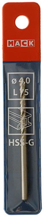 Mack 1018403 - metaalboor hss g din 338 ø 4,0 x 75 mm | 5 stuks