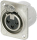Neutrik nc3fd-lx-m3 xlr-connector flensbus, contacten recht aantal polen: 3 zilver 1 stuk(s)
