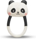 Lanco toys lanco rubberen bijtring - kori de panda - zwart - wit