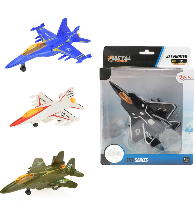 Afbeelding laden in galerijviewer, Toi-toys toi toys metal pullback vliegtuig (1 stuk) assorti
