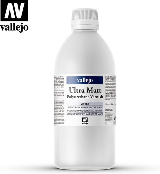 Vallejo hobbyverf - 28653 ultra matt polyurethane varnish - 500ml verf flesje - 500 ml