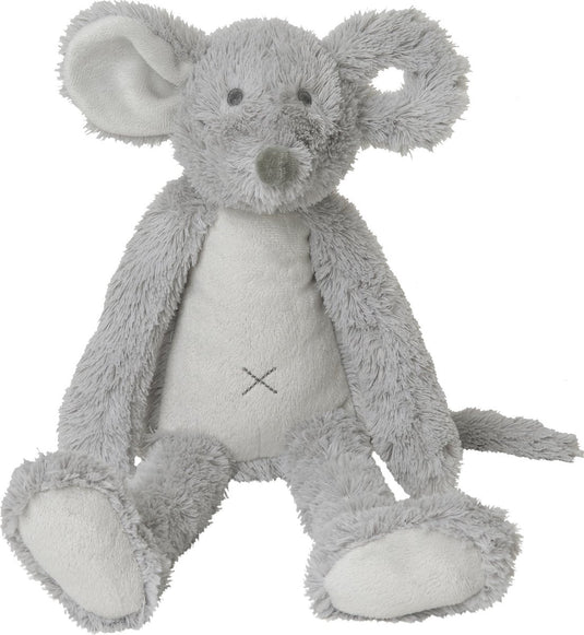 Happy horse muis mindy knuffel 40cm - grijs - baby knuffel