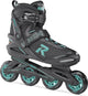 Icon inline skates softboot dames 80 mm 82A zwart aqua maat 39