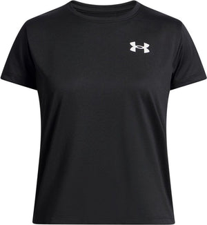Under armour ua tech ssc-blk meisjes sportshirt - zwart - wit