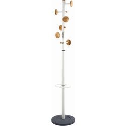 Kapstok alba music staal, hout wit