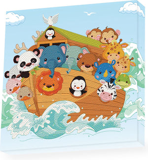 Diamond dotz® diamond dotz - diamond painting set - 28x28cm - dieren - ark van noach